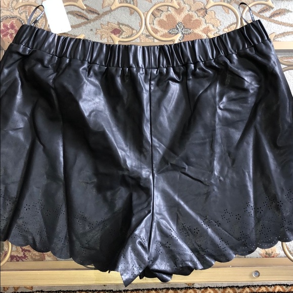 Forever 21 Pants - Forever 21 Black Faux Leather Shorts size 2X